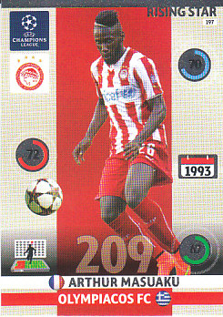 Arthur Masuaku Olympiacos FC 2014/15 Panini Champions League Rising Star #197